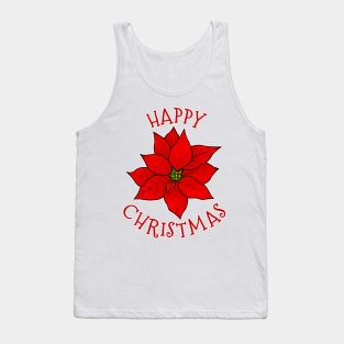 Christmas Flower Poinsettia Xmas 2022 Tank Top